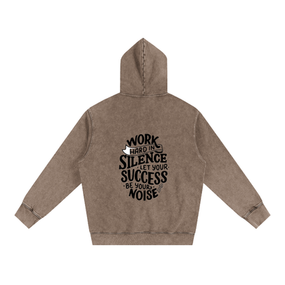 Heavyweight Pure Cotton Classic Snow Washed Hoodie